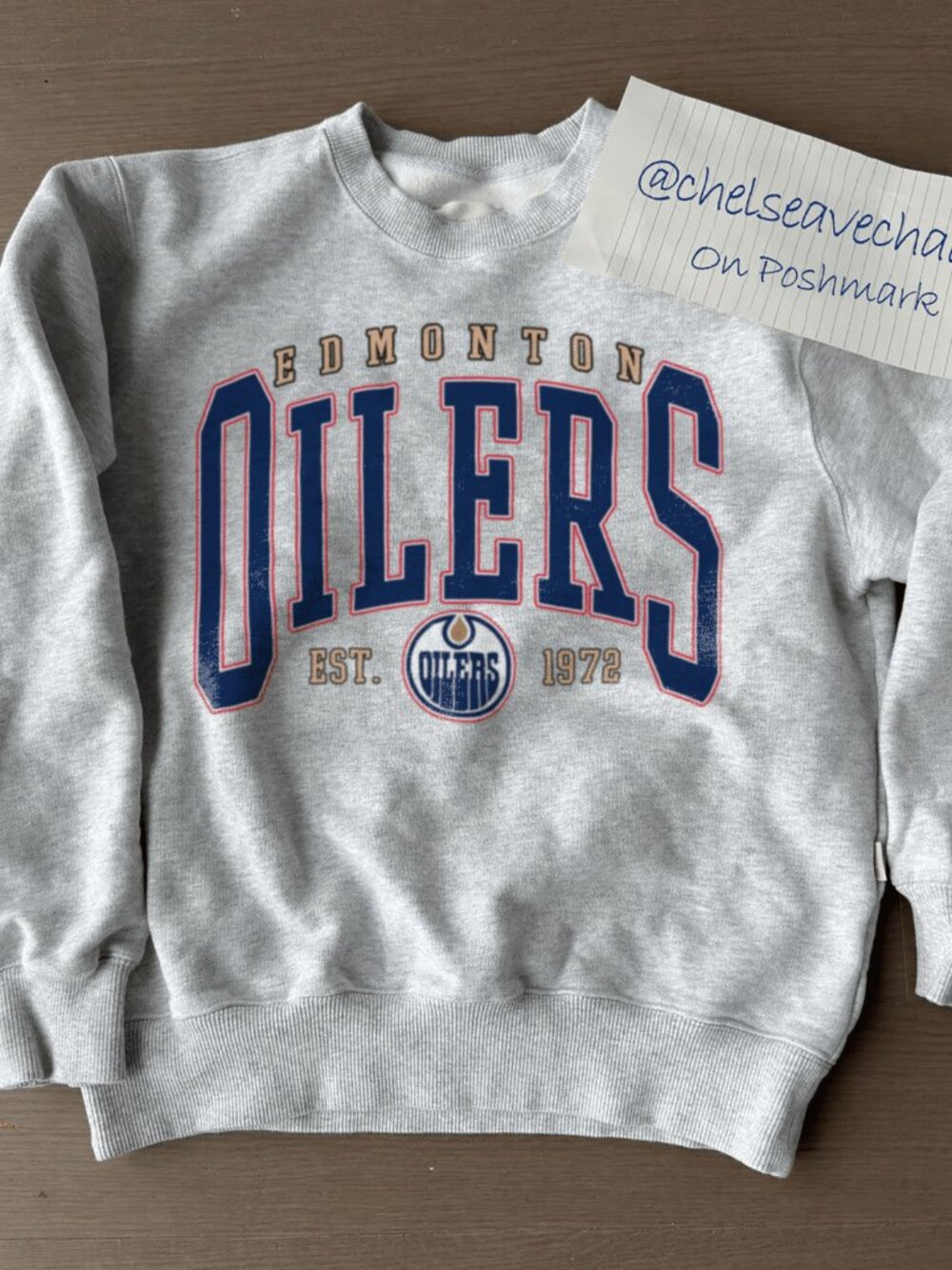 Vintage Edmonton Oilers NHL Crewneck Sweatshirt, Edmonton Oilers Hockey Shirt